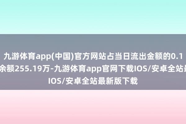 九游体育app(中国)官方网站占当日流出金额的0.14%；融券余额255.19万-九游体育app官网下载IOS/安卓全站最新版下载