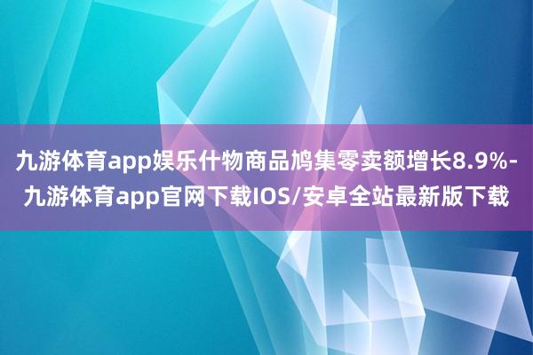 九游体育app娱乐什物商品鸠集零卖额增长8.9%-九游体育app官网下载IOS/安卓全站最新版下载